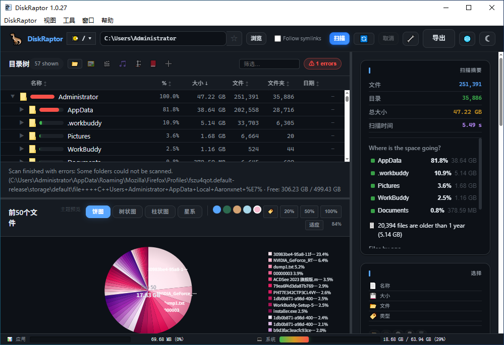 DiskRaptor 界面截图
