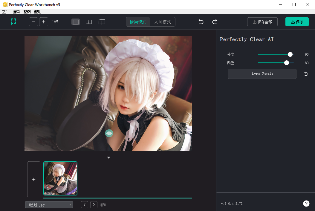Perfectly Clear Workbench 界面截图